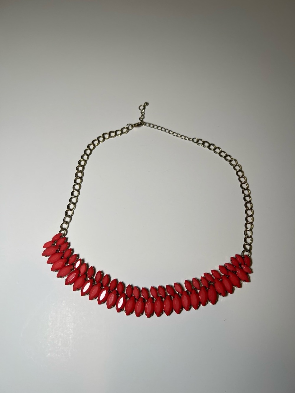 coral necklace oval beads